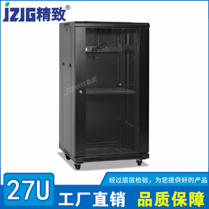 黑色玻璃門27U網(wǎng)絡(luò)機(jī)柜