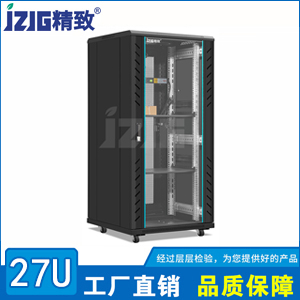 黑色玻璃門(mén)27U網(wǎng)絡(luò)機(jī)柜